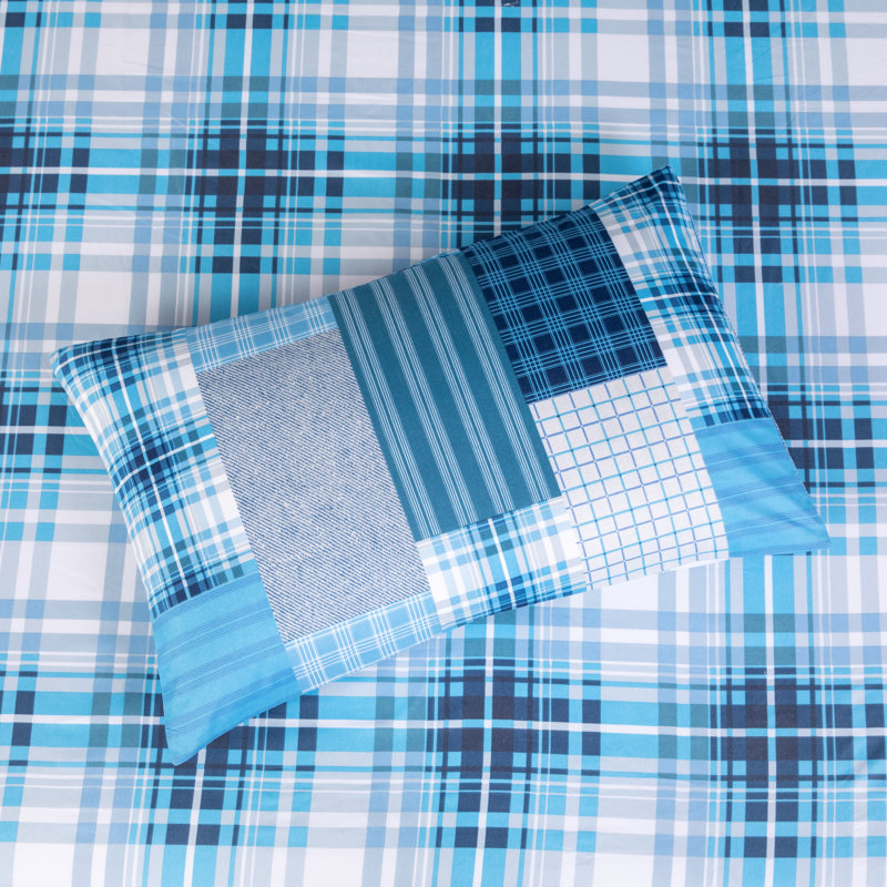 Giorgia Duvet Cover Set with Pillowcases Included, Denim Blue, Super King - 2 Standard Pillowcases