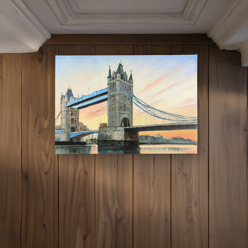 Sunset on the London Bridge - Office Architecture Door Mat