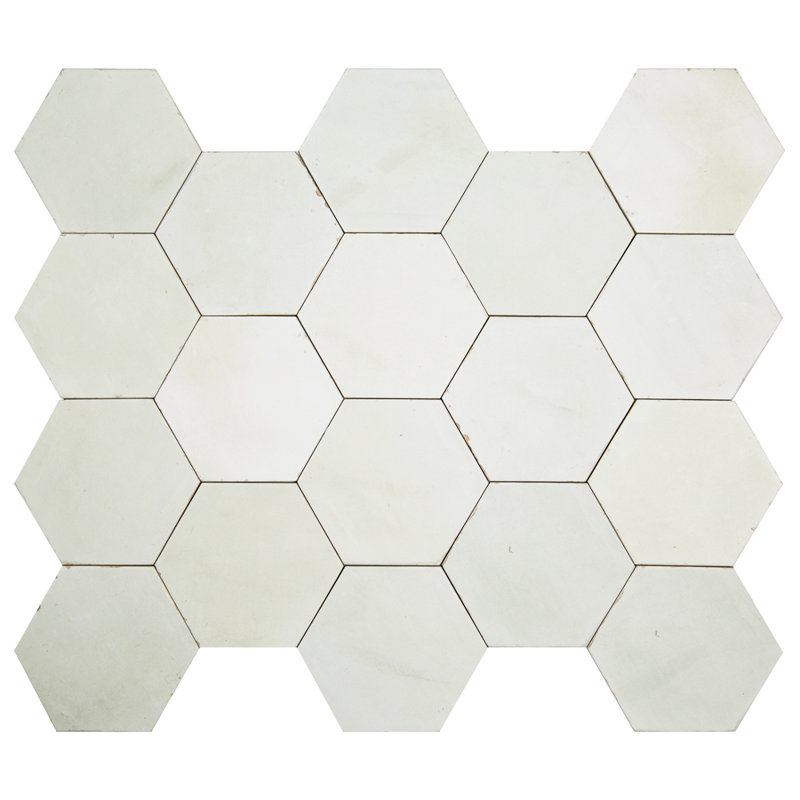 Carreau de porcelaine géométrique hexagonal 6 po x 6 po, Menthe