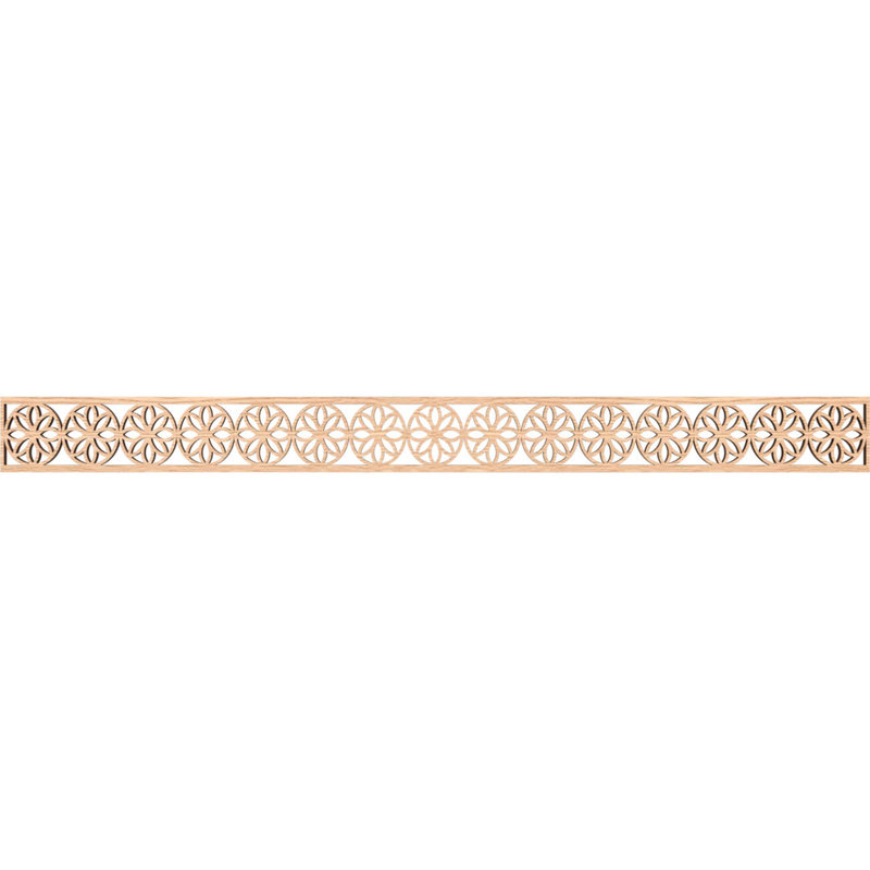 Moulure Blume 46, l 46 3/8 po x H 4 po x T 3/8 po, chêne rouge, Chêne rouge, H 4 po x l 46,375 po x P 0,375 po
