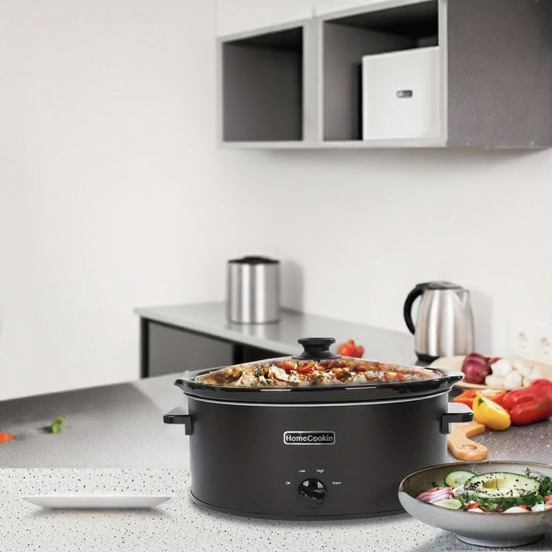 Mijoteuse ovale manuelle 6 pintes HomeCookin, 6 pte, Noir