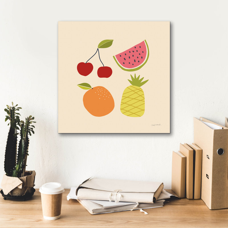  «Summer Fruits 2» par Cheryl Warrick, art mural sur toile, 18 po x 18 po, H 18 po x l 18 po