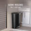 Simplehuman 50 Liter / 13 Gallon Semi-Round Kitchen Step Trash Can with Secure Slide Lock, Plastic-880660354