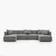  Zola Modular Sectional Living Room Sofa Set, L-Shape, Chenille Grey-133229154