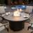 48" Round Propane Fire Pit,Steel Tabletop Fire Pit,40000 BTU Auto-Ignition Gas Fire Pits With Lid & Windproof Glass For Outdoor,Patio,Backyard