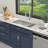 33" L Undermount 60/40 Short Height Divider Double Bowl Workstation Kitchen Sink with Accessories-129160740-122919461