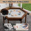 Hexagon Gaming and Dining Table with Removable Top,for 6 Players