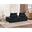 Canapé modulaire à assise profonde avec dossier réglable et canapé ajustable en chenille de 39,37 po pour le salon, la chambre à coucher, le salon (2 pièces), noir.-339993352