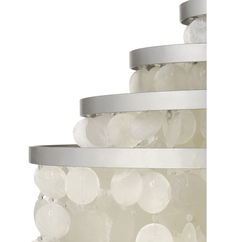 2 - Light Dimmable Tiered Chandelier, Natural White
