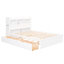 Lit plateforme double avec tablettes coulissantes-13449131