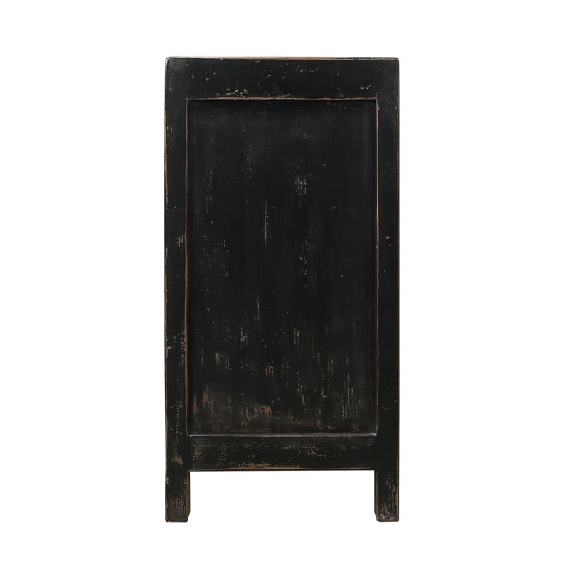 93'' W Solid Wood Sideboard, Matte Black