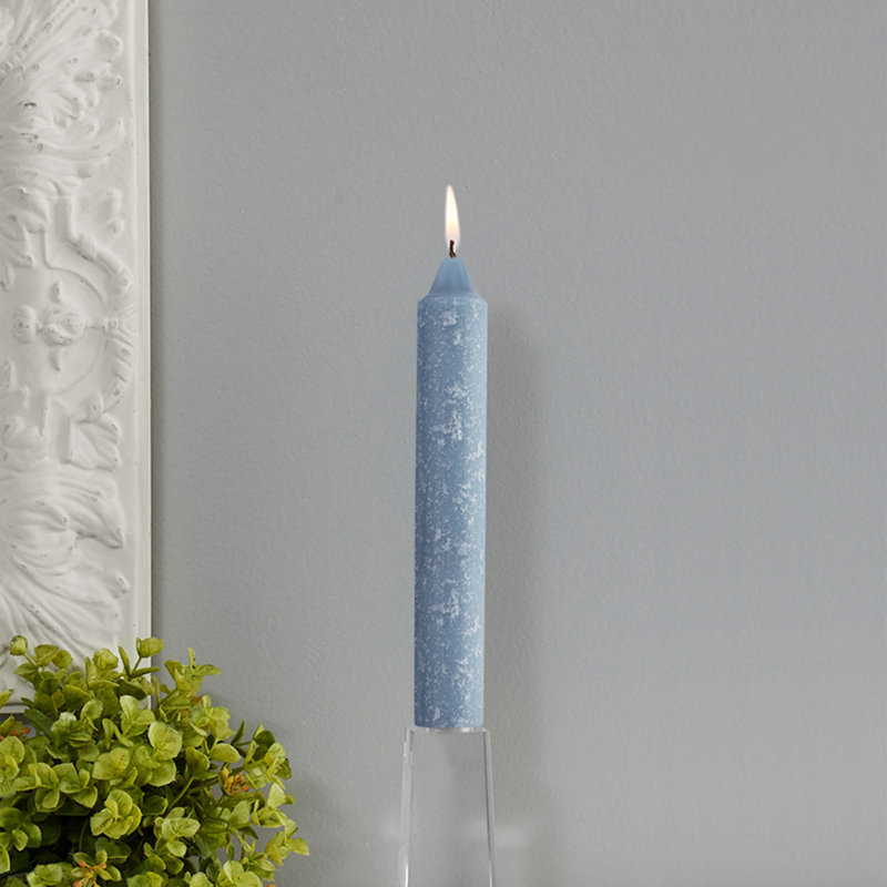 Williamsburg Blue Beeswax Enhanced 9" Timberline Taper Candles - Set of 4