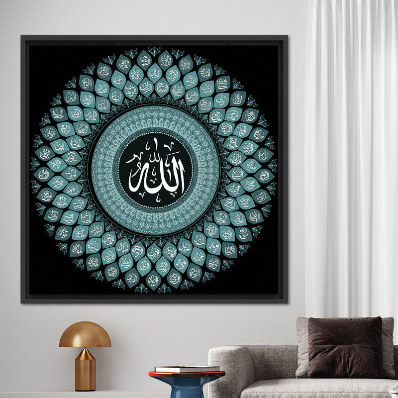 Print on Canvas, 40 cm H x 40 cm W, Framed Print without Mat, Black