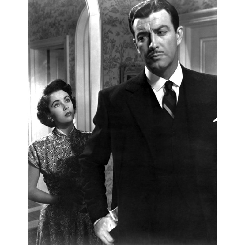 Elizabeth Taylor Talking to Robert Taylor - photographie non encadrée, H 10 po x l 8 po