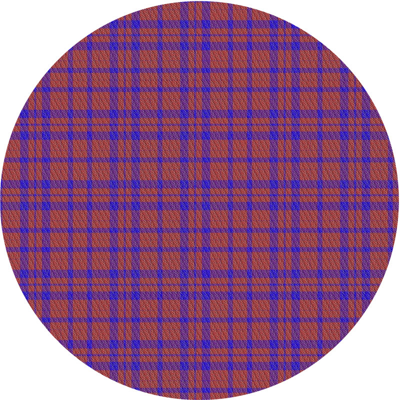 Plaid Indoor Rug, Round 8'