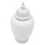 24" Antique White Ridged Temple Jar