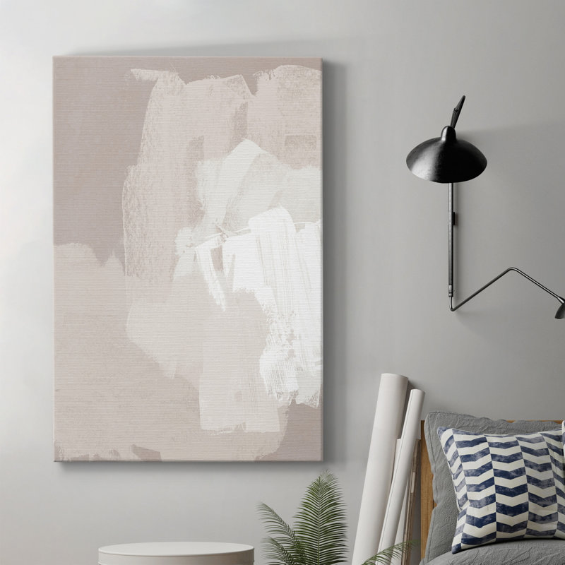 Toile tendue avec châssis Premium Cloud Slate II - prête à être accrochée, H 60 po x l 40 po x P 1 po