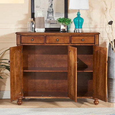 Brown Solid Wood Shoe Storage Bench