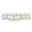 Upholstered Sofa Free-Combined Sofa Couch With Two Chaise Lounge And Five Back Pillows-115839027