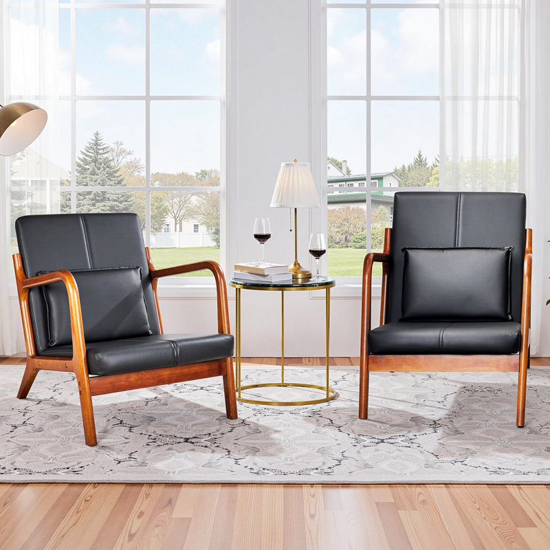 Ensemble de 2 fauteuils d'appoint Mid-Century Coffee
