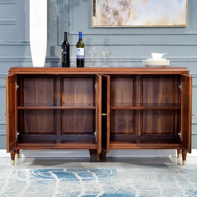 High-Quality Minimalist Solid Wood Sideboard