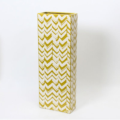 Vase de table en céramique jaune pruneda