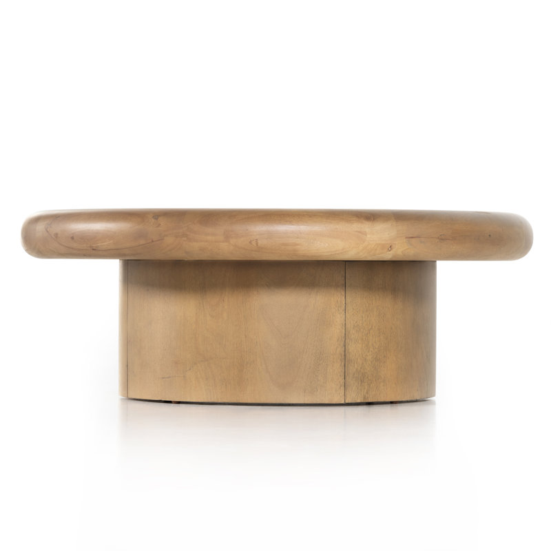 Table basse Arwin, Bois d'hévéa bruni
