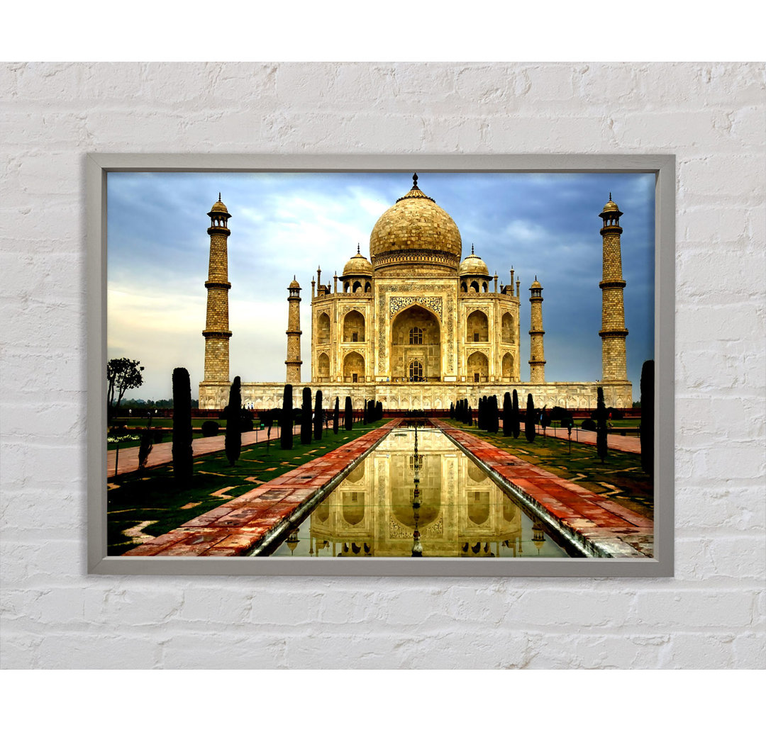 Taj Mahal India Reflections - Single Picture Frame Kunstdrucke auf Leinwand