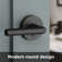 Milan Privacy Door Lever with Round Rosette