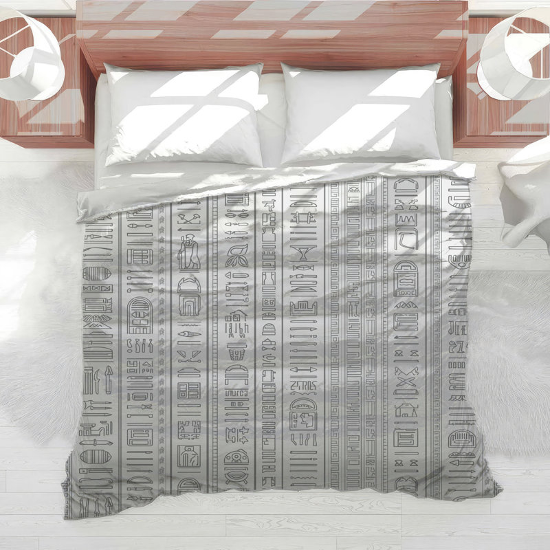 Egyptian Hieroglyphic Symbols Comforter, Twin Extra Long