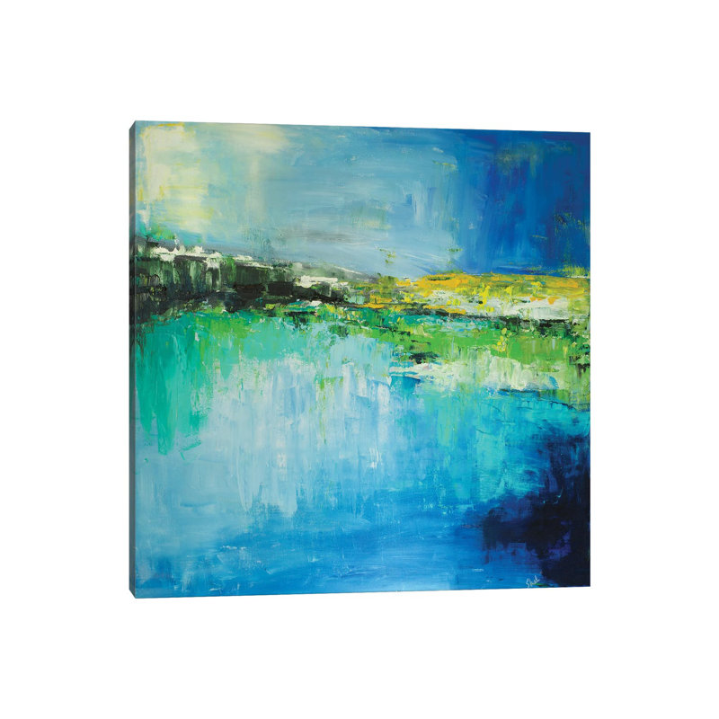 Lake Of Memories by Shalimar Legaspi - Floater Frame Painting on Canvas, Wrapped Canvas, 93.98 cm H x 93.98 cm W x 1.91 cm D