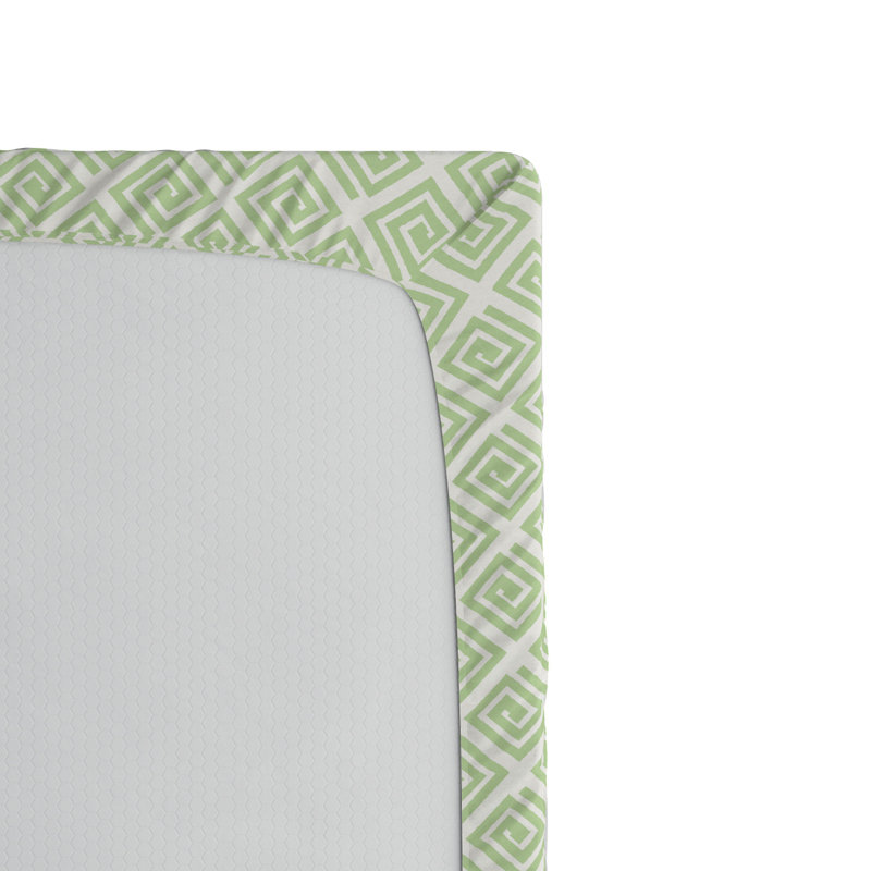 Microfiber Geometric Fitted Sheet, Twin Fitted Sheet