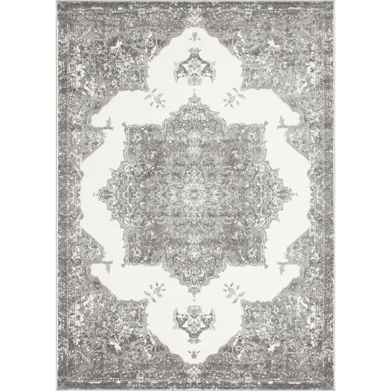 Tapis oriental gris Deatsville, Rectangle 5 pi x 8 pi