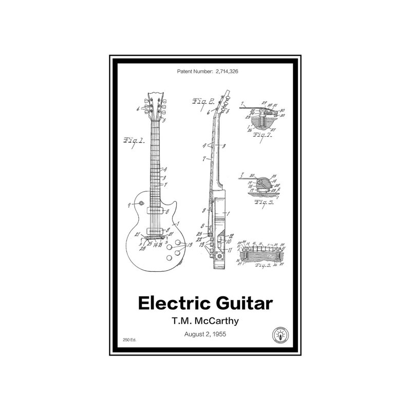 Electric Guitar 1 Piece Wall Art on Canvas, 20.32 cm H x 30.48 cm W, Wrapped Canvas