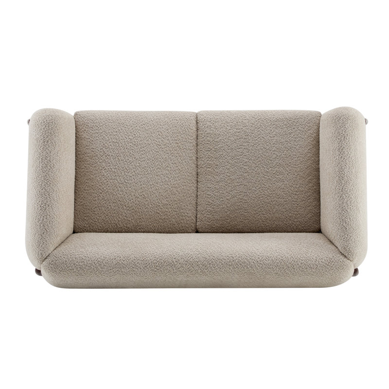 Rhudine Boucle Upholstered Sofa, 2, 27" H x 63" W x 32" D, Almond