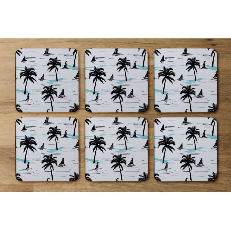 Square 6 Piece Coaster Set