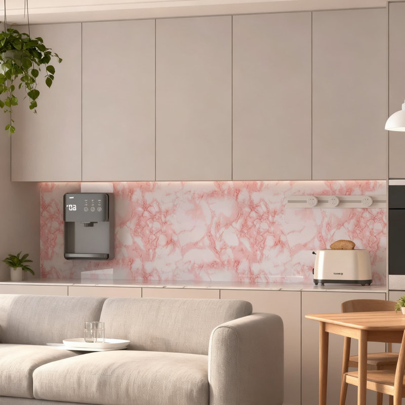 Papier autocollant extra large en marbre autocollant pour papier peint en granite avec revêtement en vinyle imperméable pour comptoir de cuisine et de salle de bain