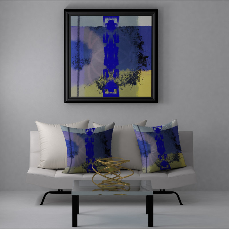 Abstract Reversible Throw Pillow, 20" H x 20" W