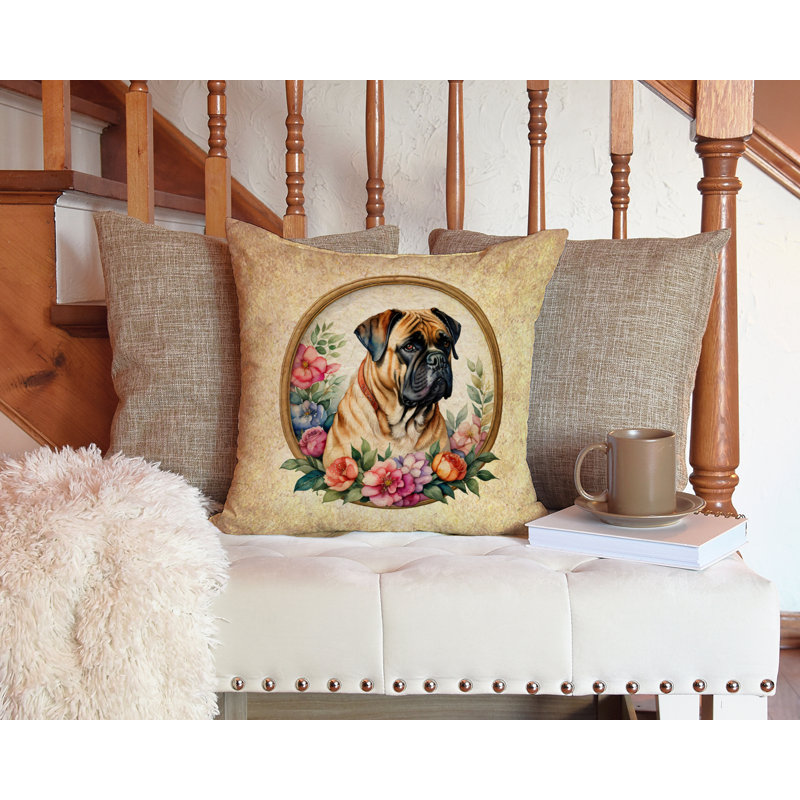 Coussin décoratif intérieur / extérieur en polyester , H 14 po x l 14 po x P 3 po