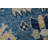 Blue Geometric Oushak Vegetable Dye Runner Rug