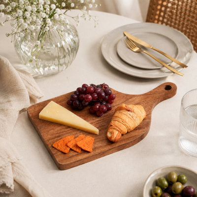 Handmade Acacia Wood Cutting Board Chopping Serving Paddle Board
