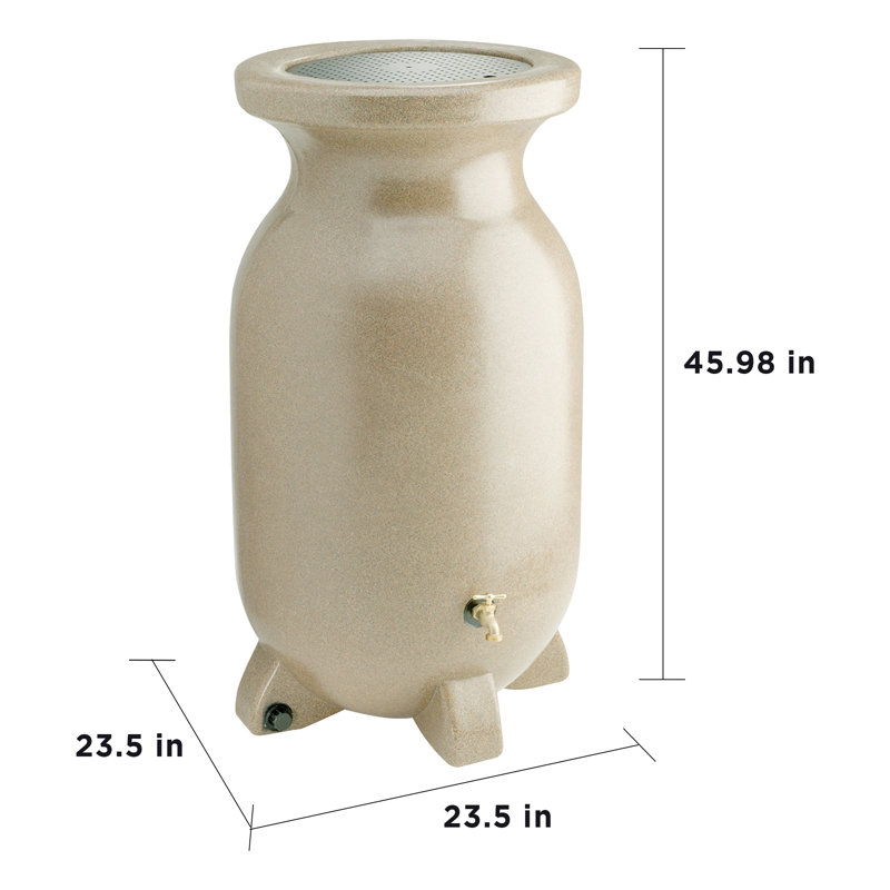 Baril de pluie aspect pierre Koolscapes, 75 gal (285L), grès