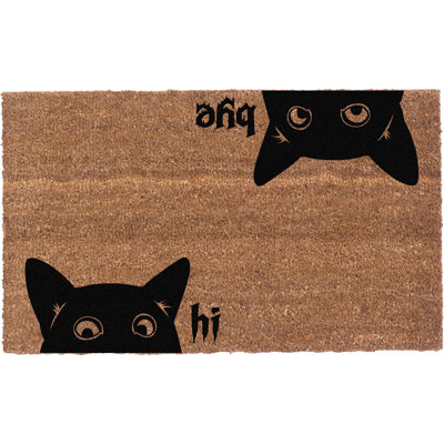 Fardosa Hi Bye Cat Non-Slip Outdoor Doormat