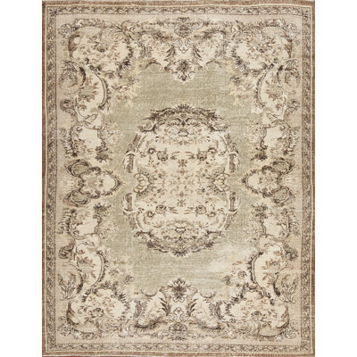Vintage One-of-a-Kind 7'1" X 9'7" Wool Area Rug in