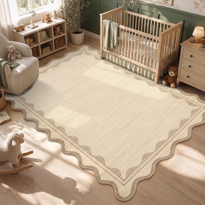 Tapis lavable Modern Border pour salon, chambre à coucher, couloir