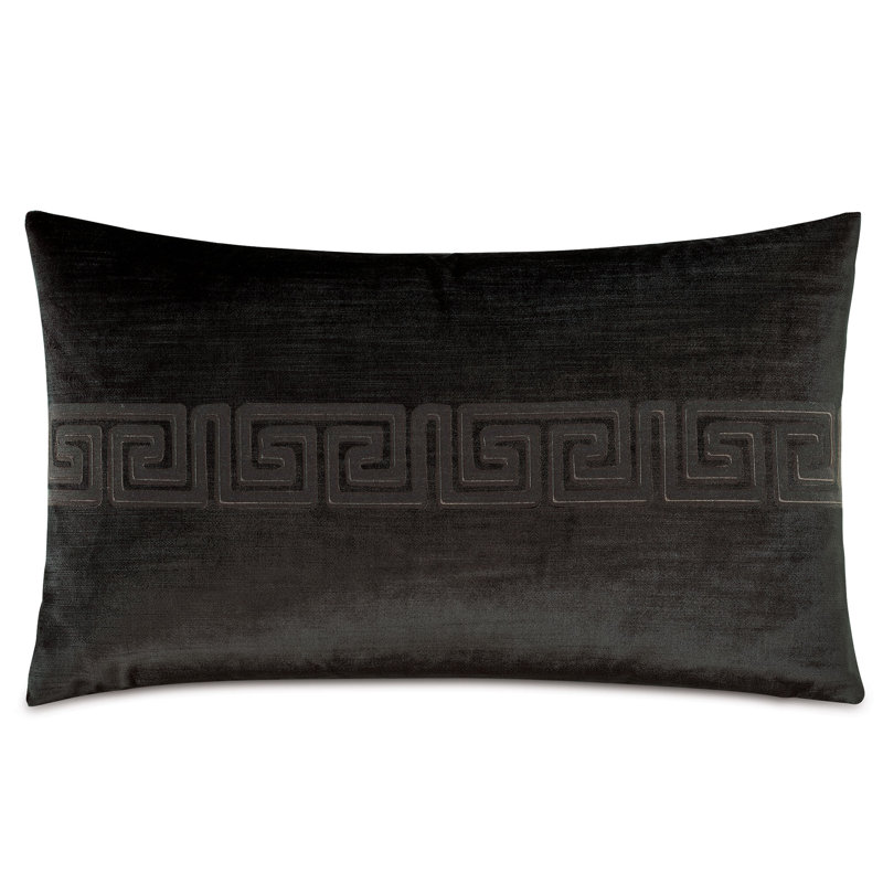 Antiquity Reversible Throw Pillow, Black