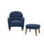 Fauteuil relax moderne avec repose-pieds et ottoman - Fauteuil de détente rembourré, fauteuil de lecture d'angle pour petits espaces-134646103