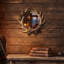 Miroir mural rustique en bois de cerf, décor mural pour salle de bain de style ferme ou chalet