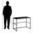 Aden Black Laminated Modern Computer Desk With Black Metal Leg, 29.72" H X 39.75" W X 18.78" D