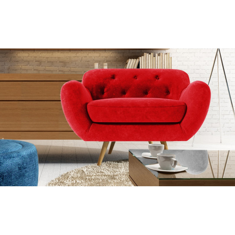 Jefferson Upholstered Armchair, Red